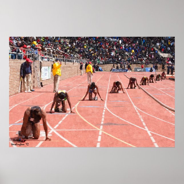 Track & Field Oil Painting Poster (Front)