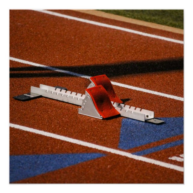 Track & Field Starting Blocks Wall Poster (Front)