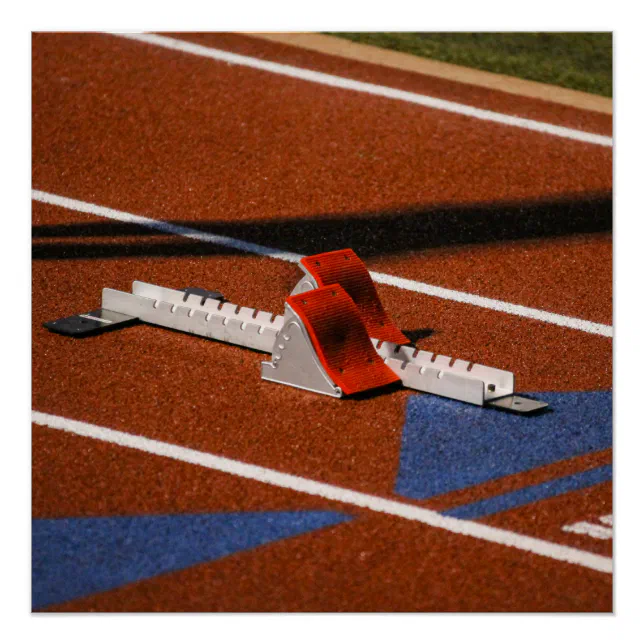 Track & Field Starting Blocks Wall Poster | Zazzle
