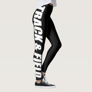 Track & Field Typographic Leggings for Runners