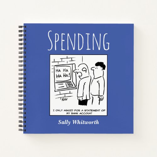 Track Financial Spending with Owners Name Notebook