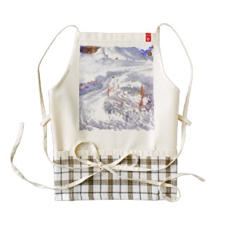 Track for taking a ride in the ice zazzle HEART apron