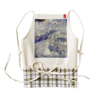 Track in the ice for sledding zazzle HEART apron