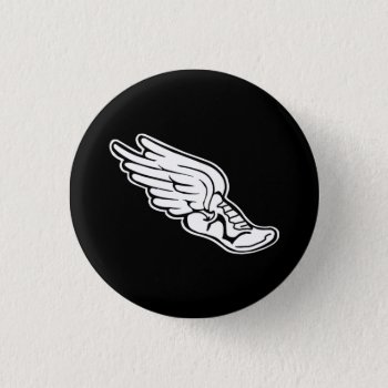 Track Logo Button Black by sportsdesign at Zazzle