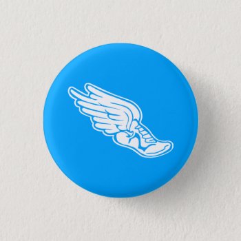 Track Logo Button Blue by sportsdesign at Zazzle