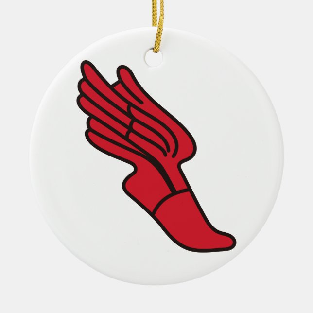 Track Logo Ceramic Ornament (Front)