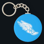 Track Logo Keychain Blue<br><div class="desc">Keychain with a track and field logo. Available in different colors and on other products at my store.</div>