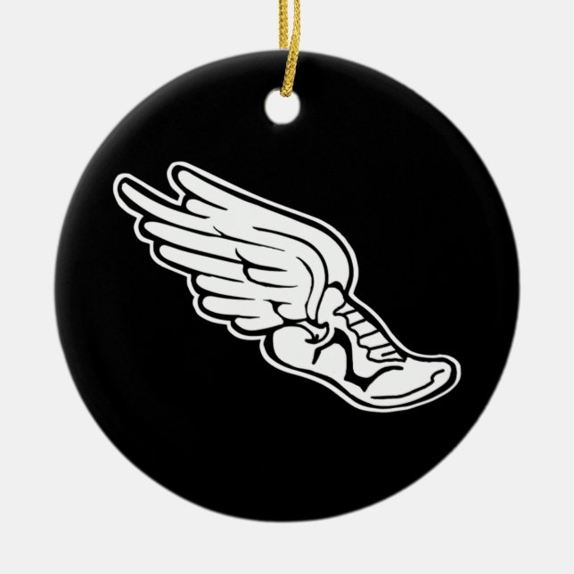 Track Logo Ornament Black (Front)