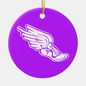 Track Logo Ornament Purple by sportsdesign at Zazzle
