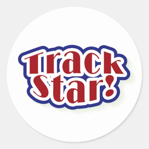 Track Star Classic Round Sticker