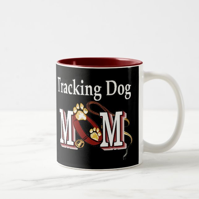 Tracking Dog Mom Gifts Two-Tone Coffee Mug (Right)