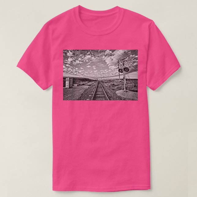 Tracks and Lines BW 1 T-Shirt (Design Front)