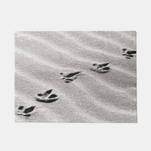 Tracks in the Sand Nature Photo Doormat