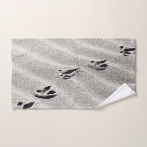 Tracks in the Sand Nature Photo Hand Towel