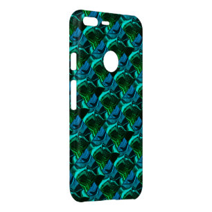Traços verdes tortos em diferentes tonalidades. uncommon google pixel XL case