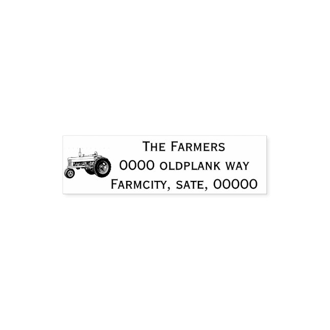 Tractor Address Self-inking Stamp (Design)
