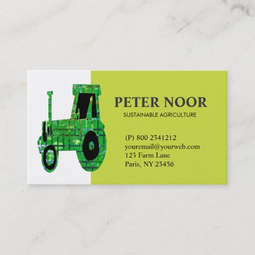 Tractor Agriculture Business Card Template