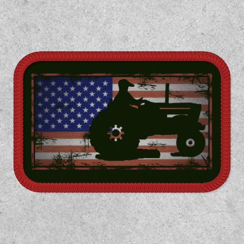 Tractor American Flag Patch
