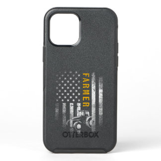 Tractor American USA Flag Funny Farmer Rancher Gif OtterBox Symmetry iPhone 12 Pro Case