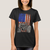 Tractor American Usa Flag Patriotic Farmer Fourth 