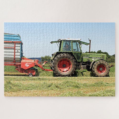 Tractor at work on El Camino Spain 2 Jigsaw Puzzle