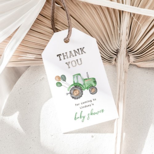 Tractor Baby Shower Favor Tags