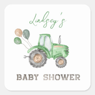 Tractor Baby Shower Stickers   Tractor Stickers