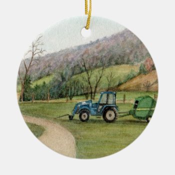Tractor Bailer Ornament by mlmmlm777art at Zazzle
