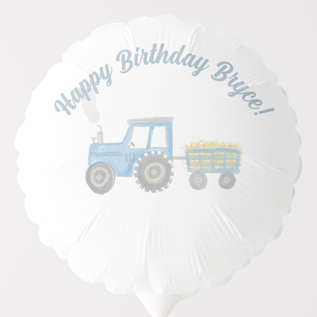 Tractor birthday balloon (Front)