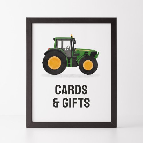 Tractor Birthday Cards and Gifts Sign
