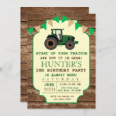 Tractor Birthday Invitation, Farm Birthday Invitation (Front/Back)