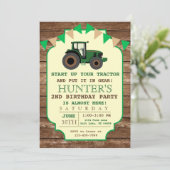 Tractor Birthday Invitation, Farm Birthday Invitation (Standing Front)