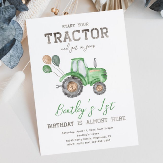 Tractor Birthday Invitation | Tractor Invitation (Creator Uploaded)