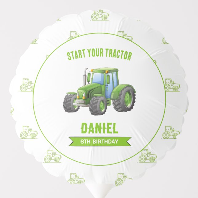 Tractor Birthday Party  Balloon (Front)