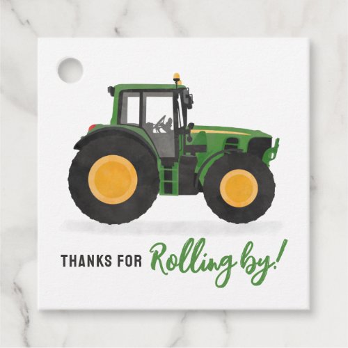 Tractor Birthday Party Favor Tags