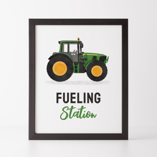 Tractor Birthday Party Fueling Station Sign (Creator Uploaded)
