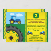 Tractor Birthday Party Invitation any age (Front/Back)