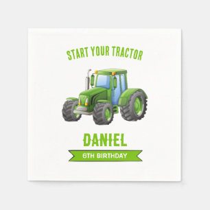 Tractor Birthday Party Napkins