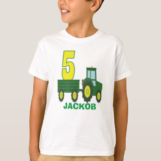 Tractor birthday shirt - personalized 5TH birthday