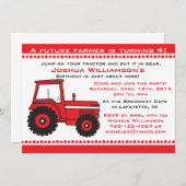 Tractor Boy / Girl Birthday Party Invitation (Front/Back)