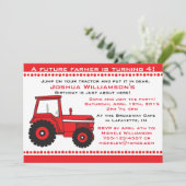 Tractor Boy / Girl Birthday Party Invitation (Standing Front)