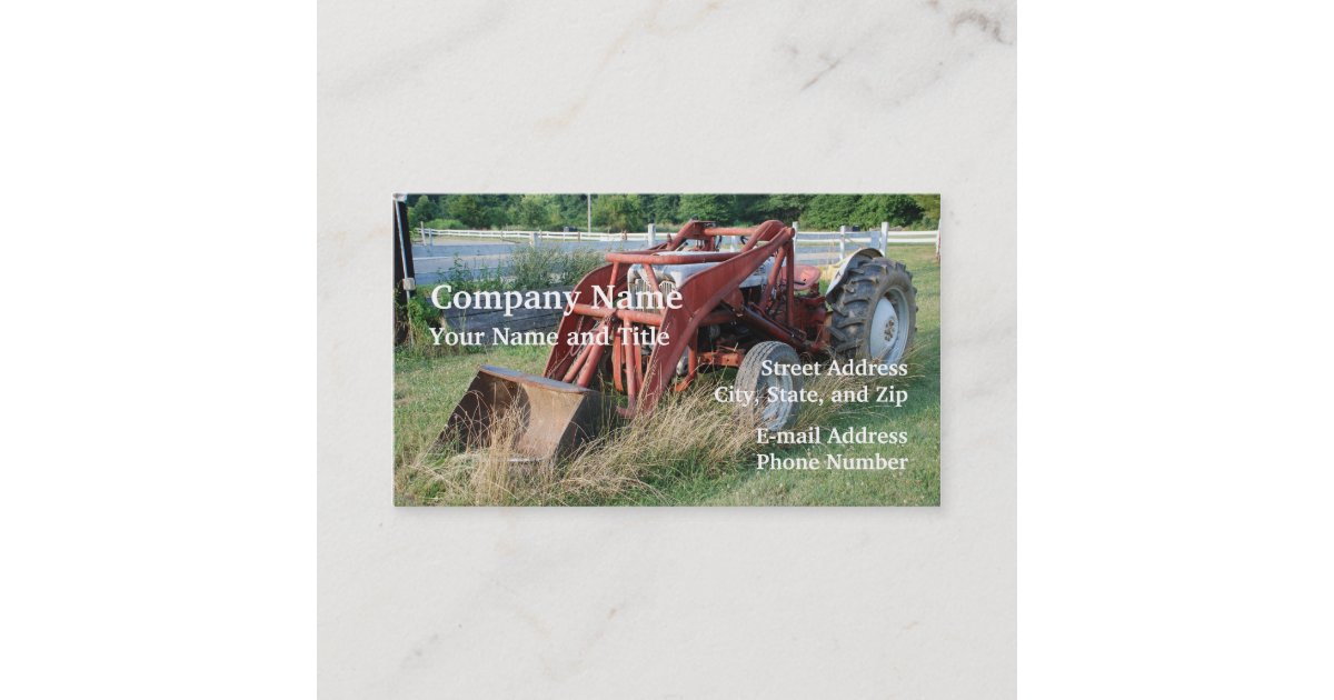 tractor business card | Zazzle