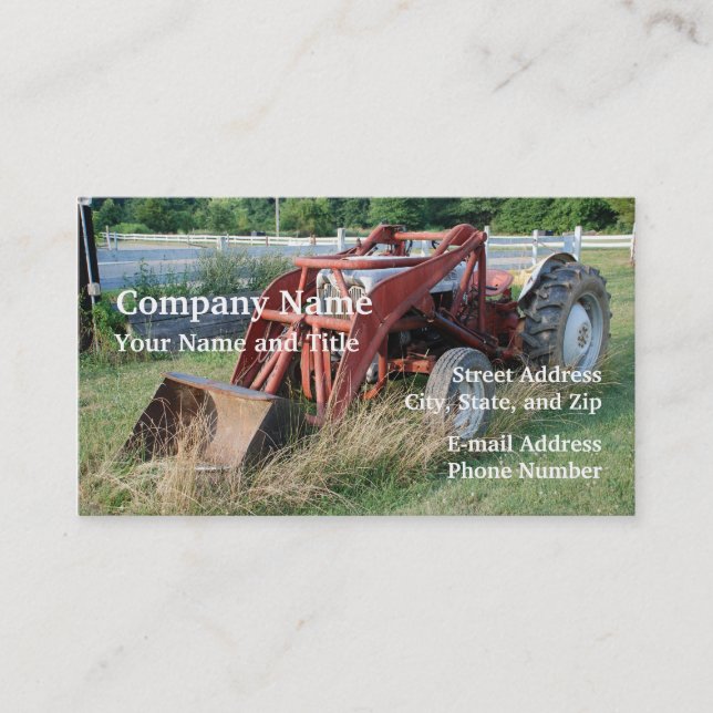 tractor business card (Front)
