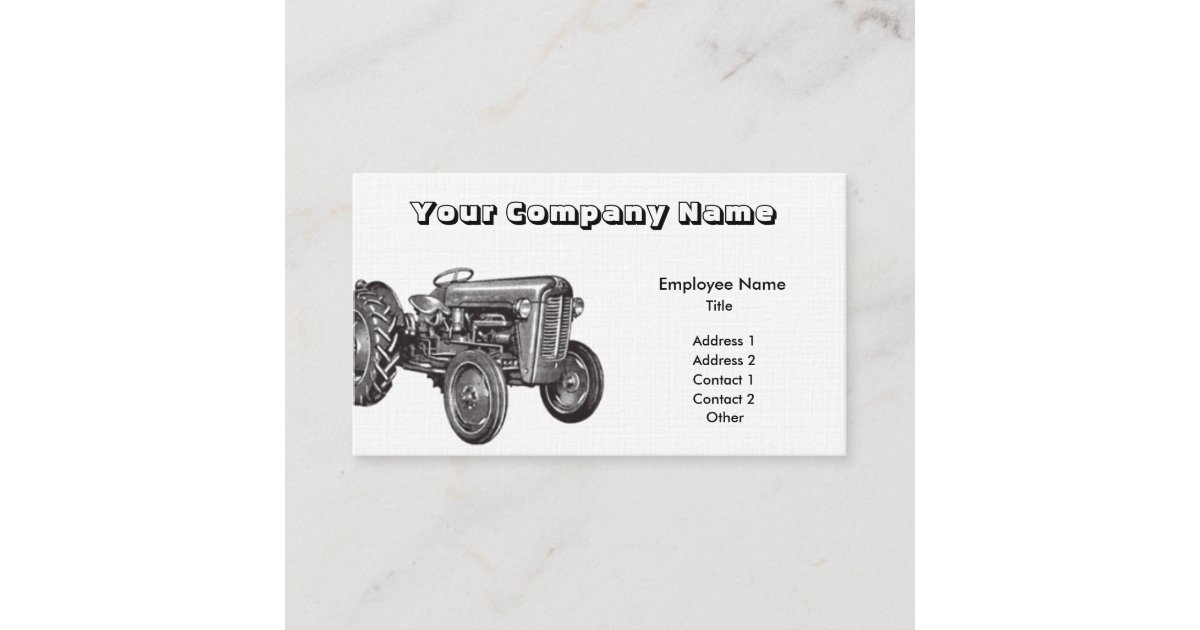 Tractor Business Card