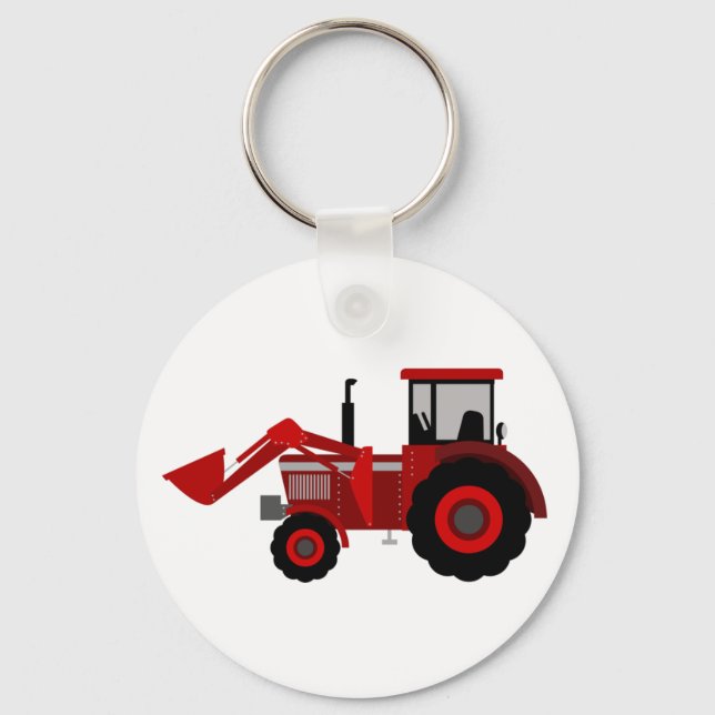 Tractor Button Keychain (Front)