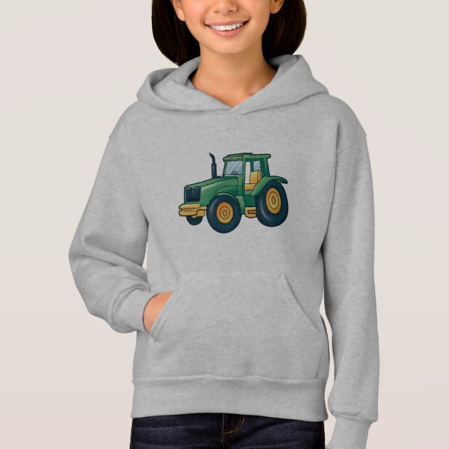Tractor Cartoon Design Hoodie (Front)