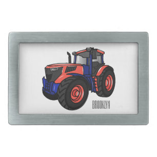 Tractor cartoon illustration  belt buckle