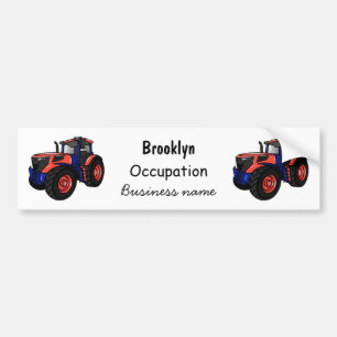 Tractor cartoon illustration bumper sticker