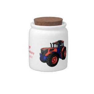 Tractor cartoon illustration candy jar