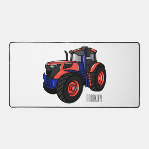 Tractor cartoon illustration desk mat